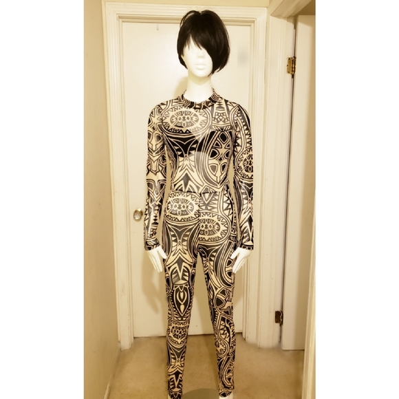 AKIRA Pants - AKIRA Long Sleeve Tattoo Catsuit AKIRA Pants - AKIRA Long Sleeve Tattoo Catsuit